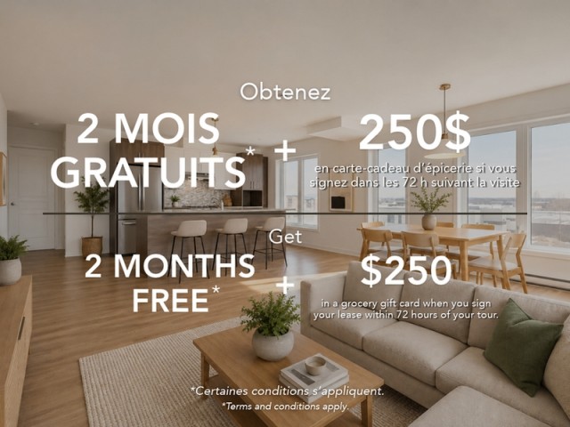 Appartement 3 1/2 Longueuil 1 540 $/mois. Appartement à louer Longueuil