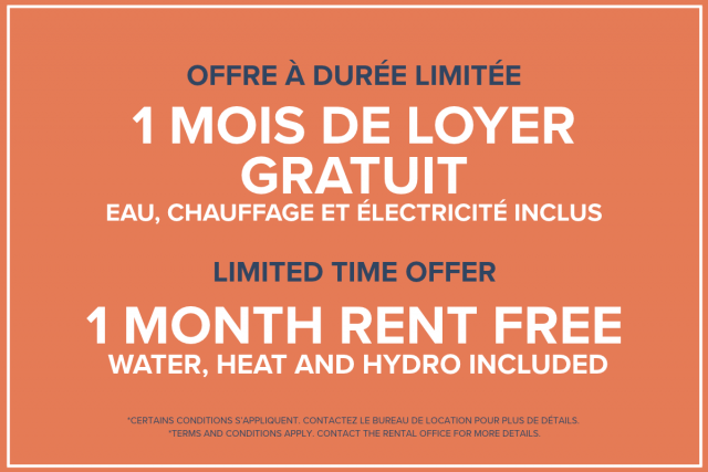 Boisbriand Apartment 1 b. $1,595/month. Apartment for rent in Boisbriand
