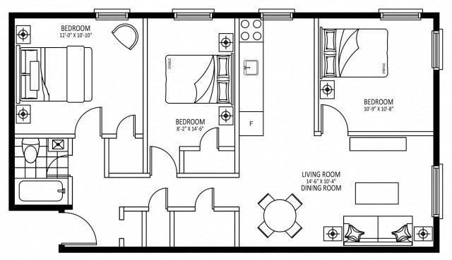 Appartement 5 1/2 London 2 349 $/mois. Appartement à louer London