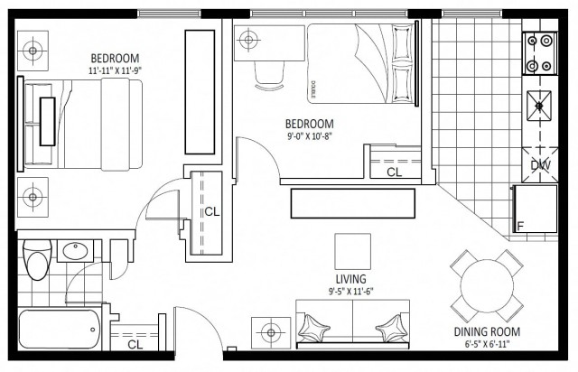 Appartement 4 1/2 London 1 899 $/mois. Appartement à louer London