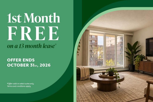 Appartement 1 1/2 Calgary 1 274 $/mois. Appartement à louer Calgary
