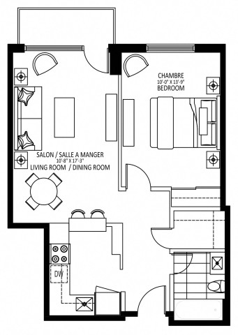 Appartement 2 1/2 Plateau Mont-Royal 1 754 $/mois. Appartement à louer Plateau Mont-Royal