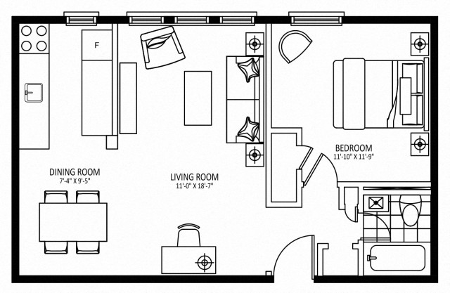 London Apartment 1 b. $1,599/month. Apartment for rent in London