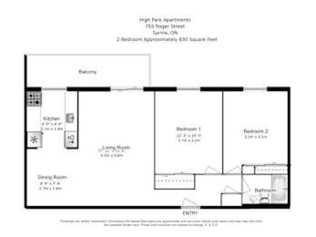 Appartement 4 1/2 Sarnia 1 350 $/mois. Appartement à louer Sarnia