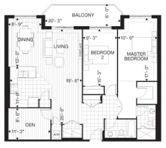 London Apartment 2 b. $2,650/month. Apartment for rent in London