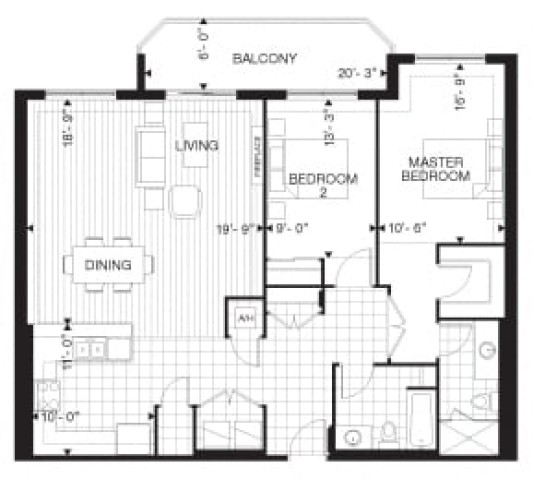 London Apartment 2 b. $2,570/month. Apartment for rent in London