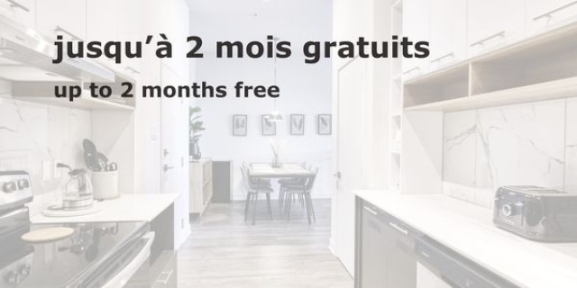 Appartement 2 1/2  1 650 $/mois. Appartement à louer 