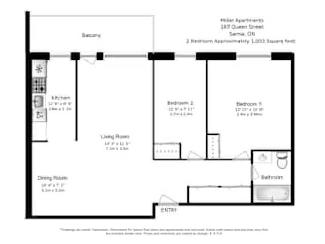 Sarnia Apartment 2 b. $1,275/month. Apartment for rent in Sarnia
