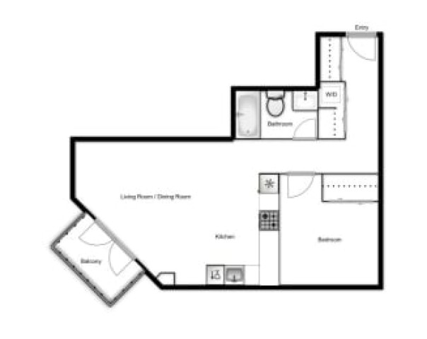 Appartement 2 1/2 Vancouver 2 230 $/mois. Appartement à louer Vancouver