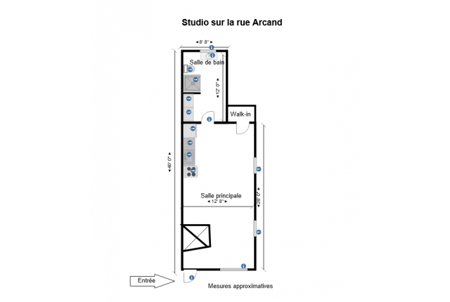 Mercier and Nouveau-Rosemont Plex Studio $1,240/month. Apartment for rent in Mercier and Nouveau-Rosemont