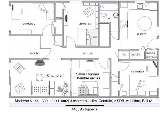 Cote-des-Neiges Plex Single rm $1,200/month. Apartment for rent in Cote-des-Neiges